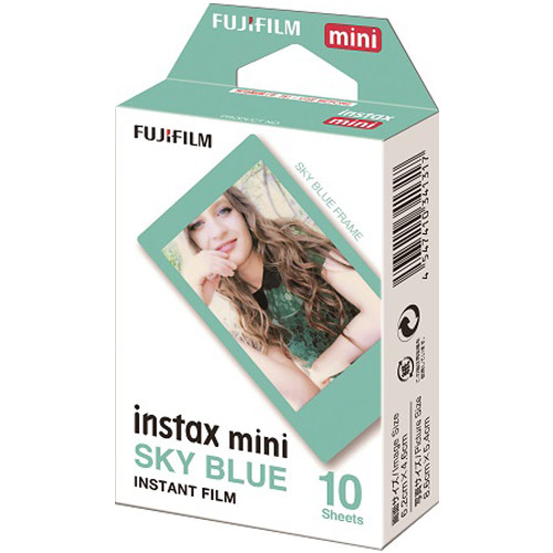 フジフイルム インスタントカラーフィルム instax mini スカイブルー 10枚入